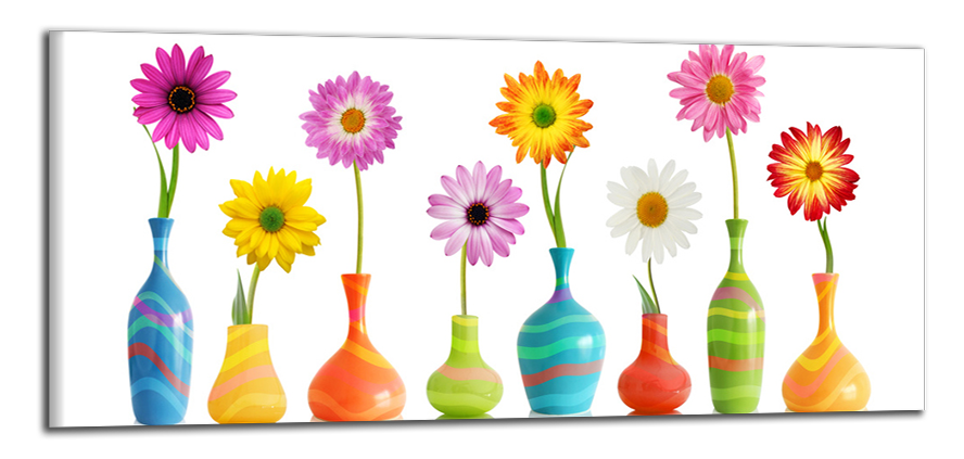 Panoramatický obraz Kvety vo vázach