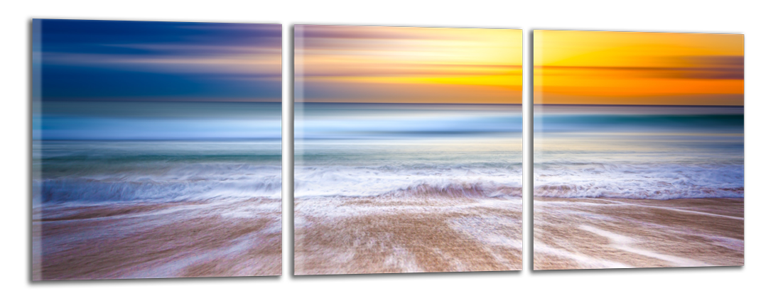 Panoramatický obraz Pláž a západ slnka