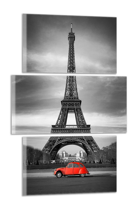 Obdĺžnikový obraz Čiernobiely obraz Eiffelovka