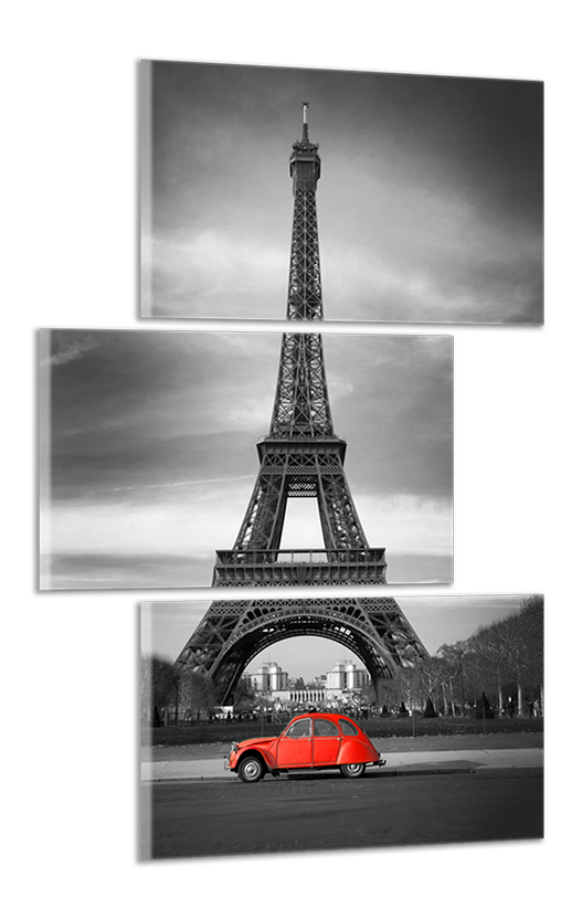 Obdĺžnikový obraz Čiernobiely obraz Eiffelovka