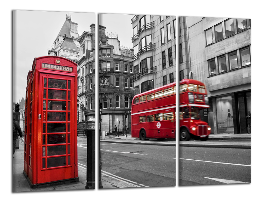 Obdĺžnikový obraz Autobus v Londýne