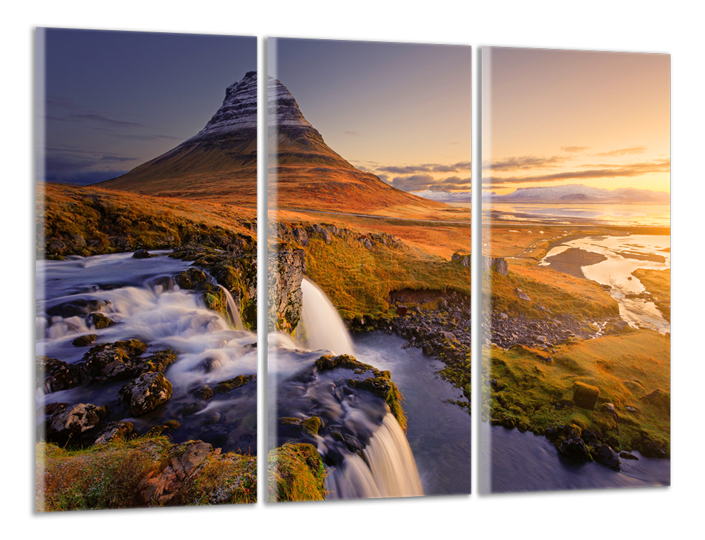 Obdĺžnikový obraz Vodopád na Islande