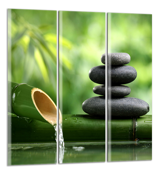 Štvorcový obraz Zen kamene a voda