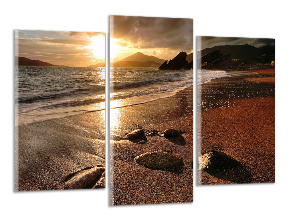 Obdĺžnikový obraz Hnedá pláž
