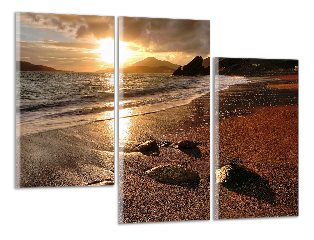 Obdĺžnikový obraz Hnedá pláž