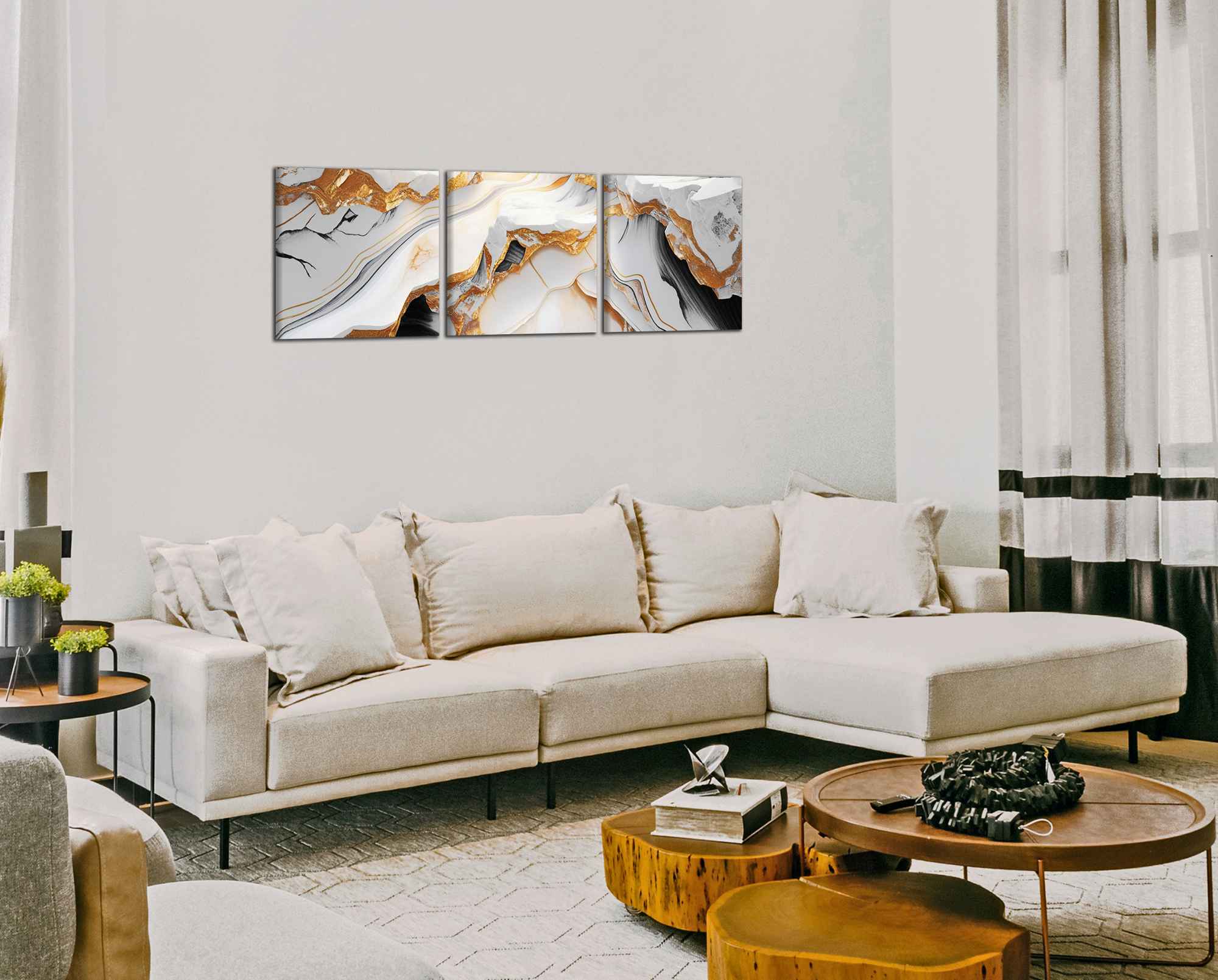Panoramatický obraz Mramor a zlato