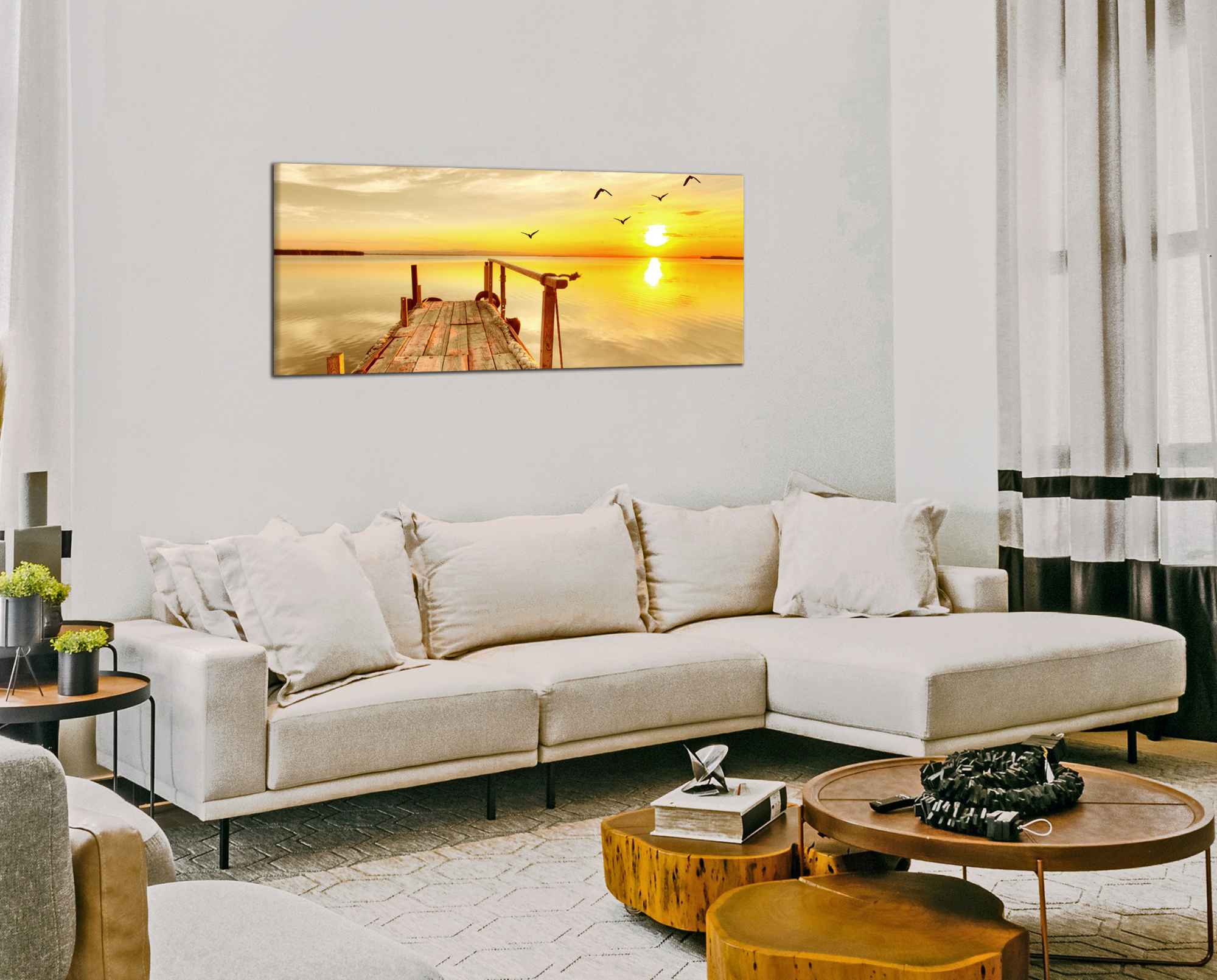 Panoramatický obraz Mólo a západ slnka