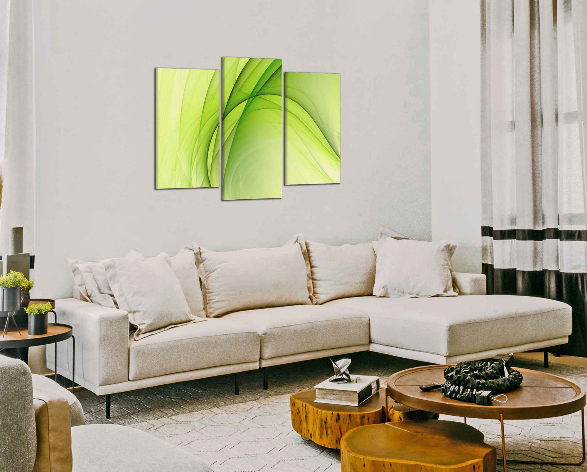Obdĺžnikový obraz Zelená abstrakcia