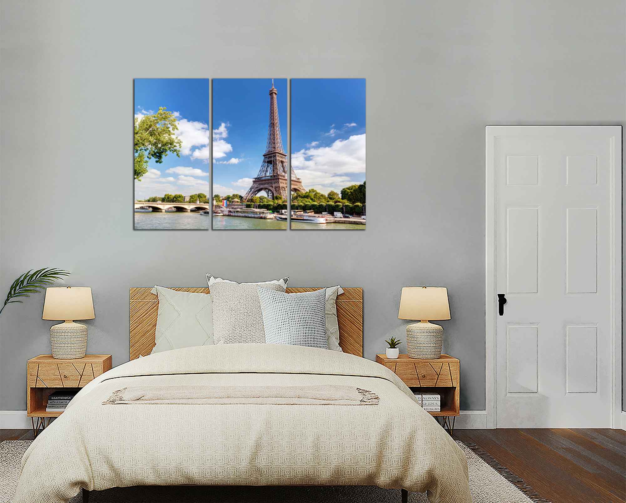 Obdĺžnikový obraz Eiffelovka a rieka