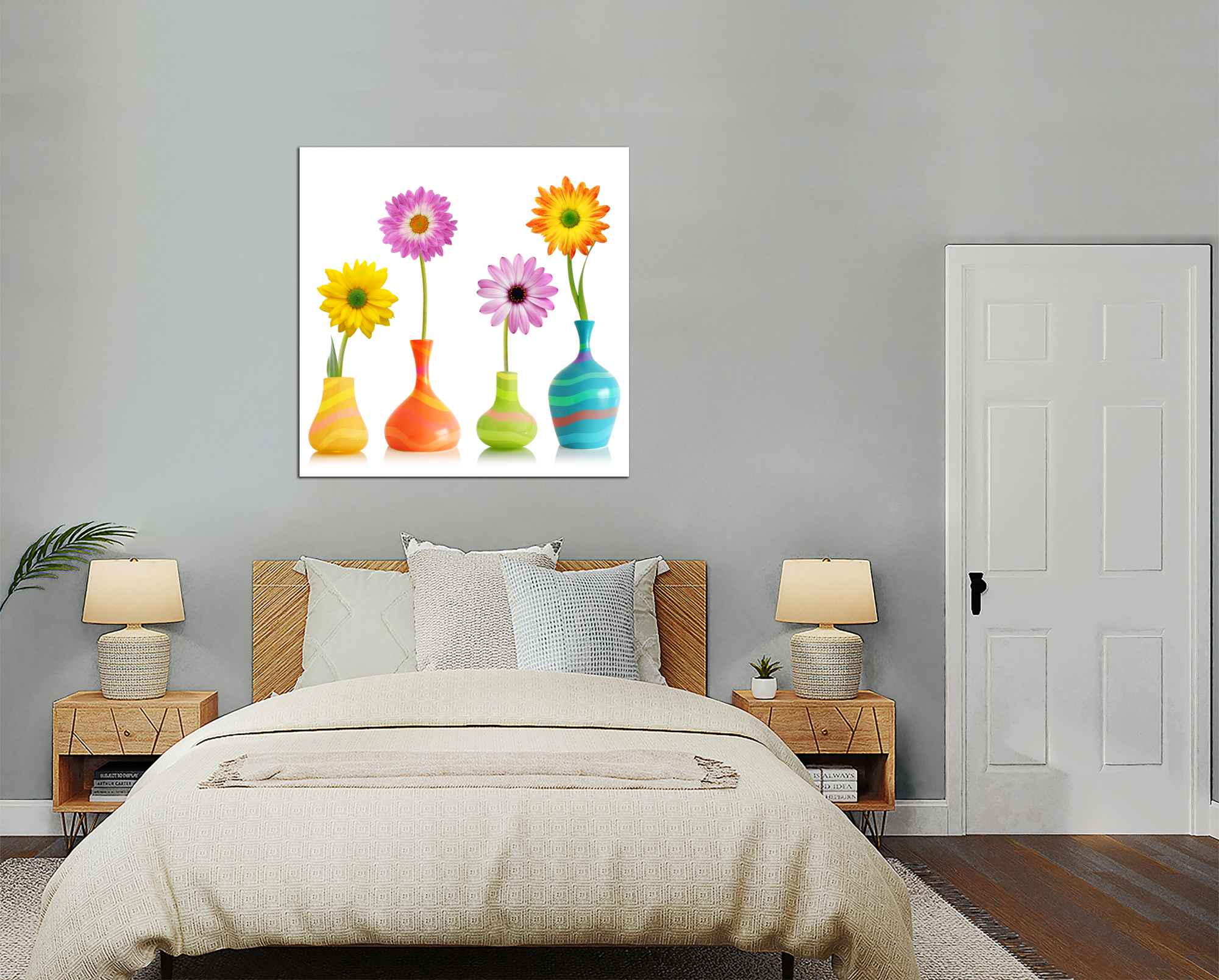 Štvorcový obraz Kvety vo vázach