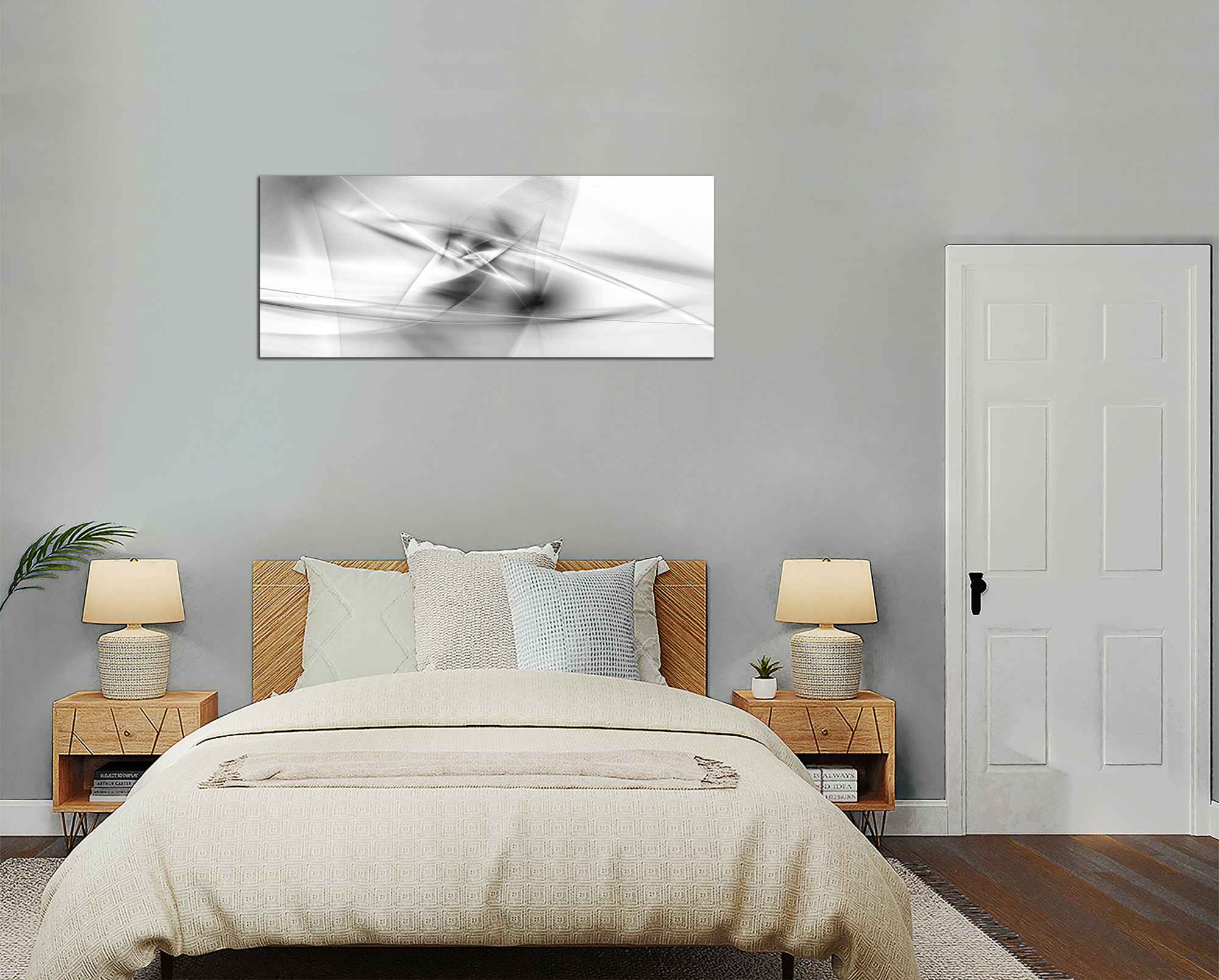 Panoramatický obraz Čiernobiely abstraktný obraz
