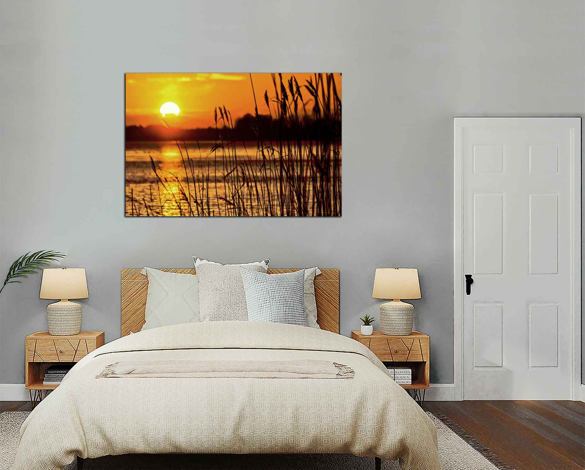 Obdĺžnikový obraz Rákosie a slnko