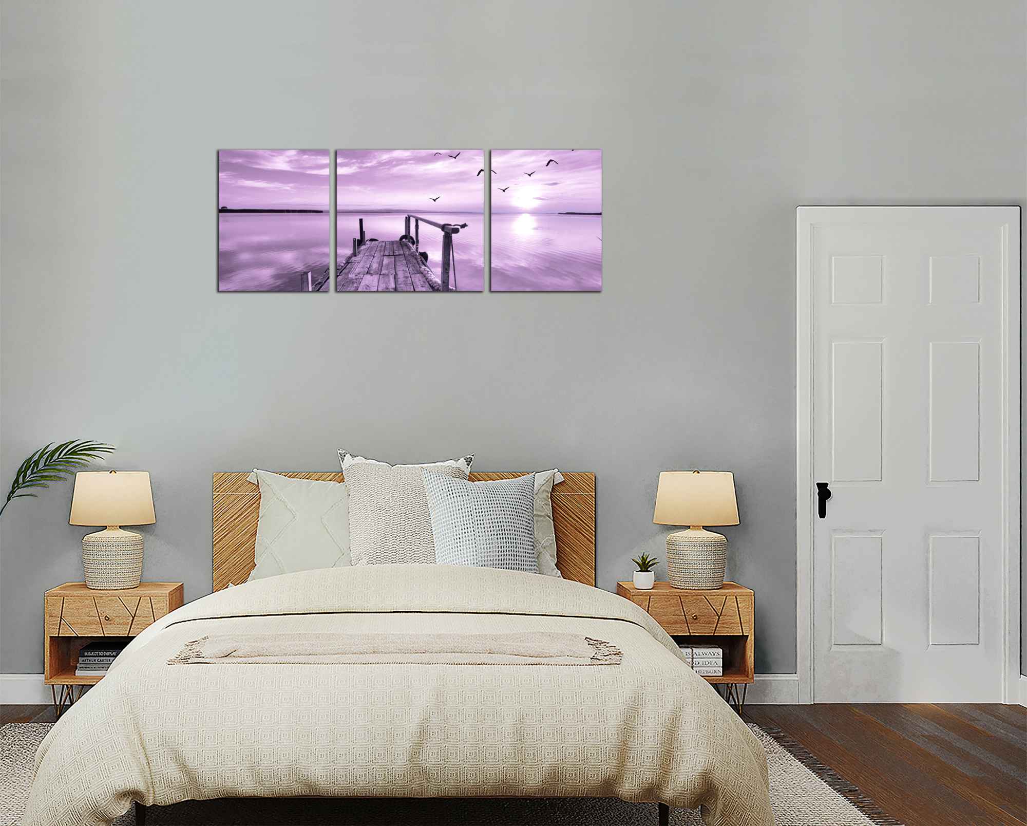 Panoramatický obraz Mólo a fialový západ slnka