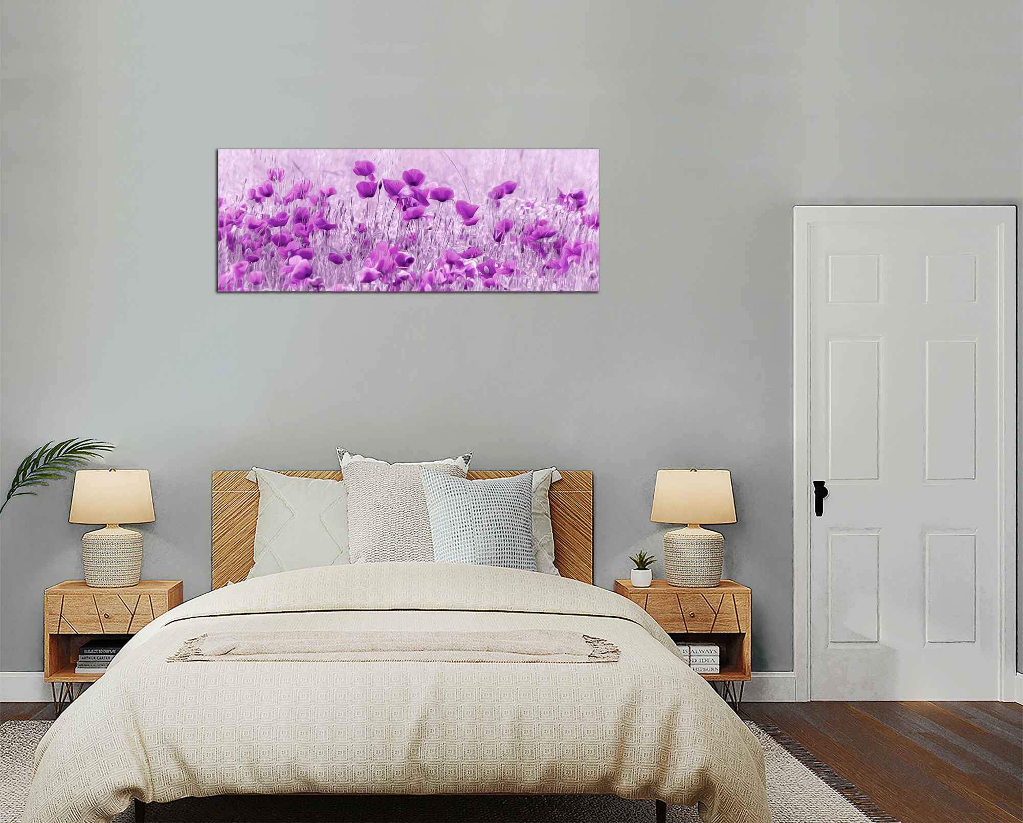 Panoramatický obraz Fialové kvety na lúke