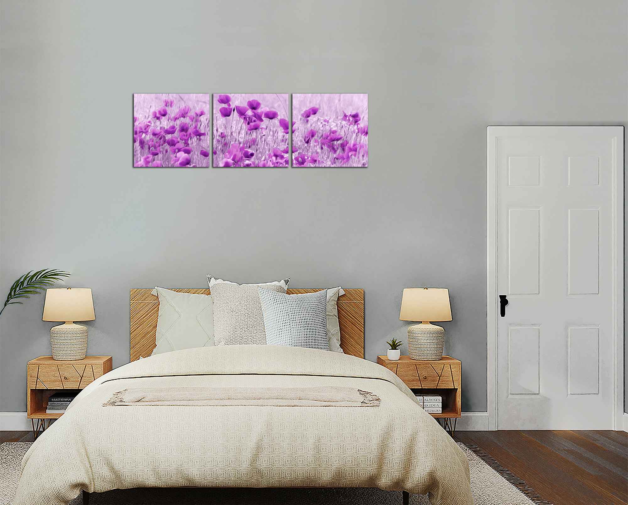 Panoramatický obraz Fialové kvety na lúke