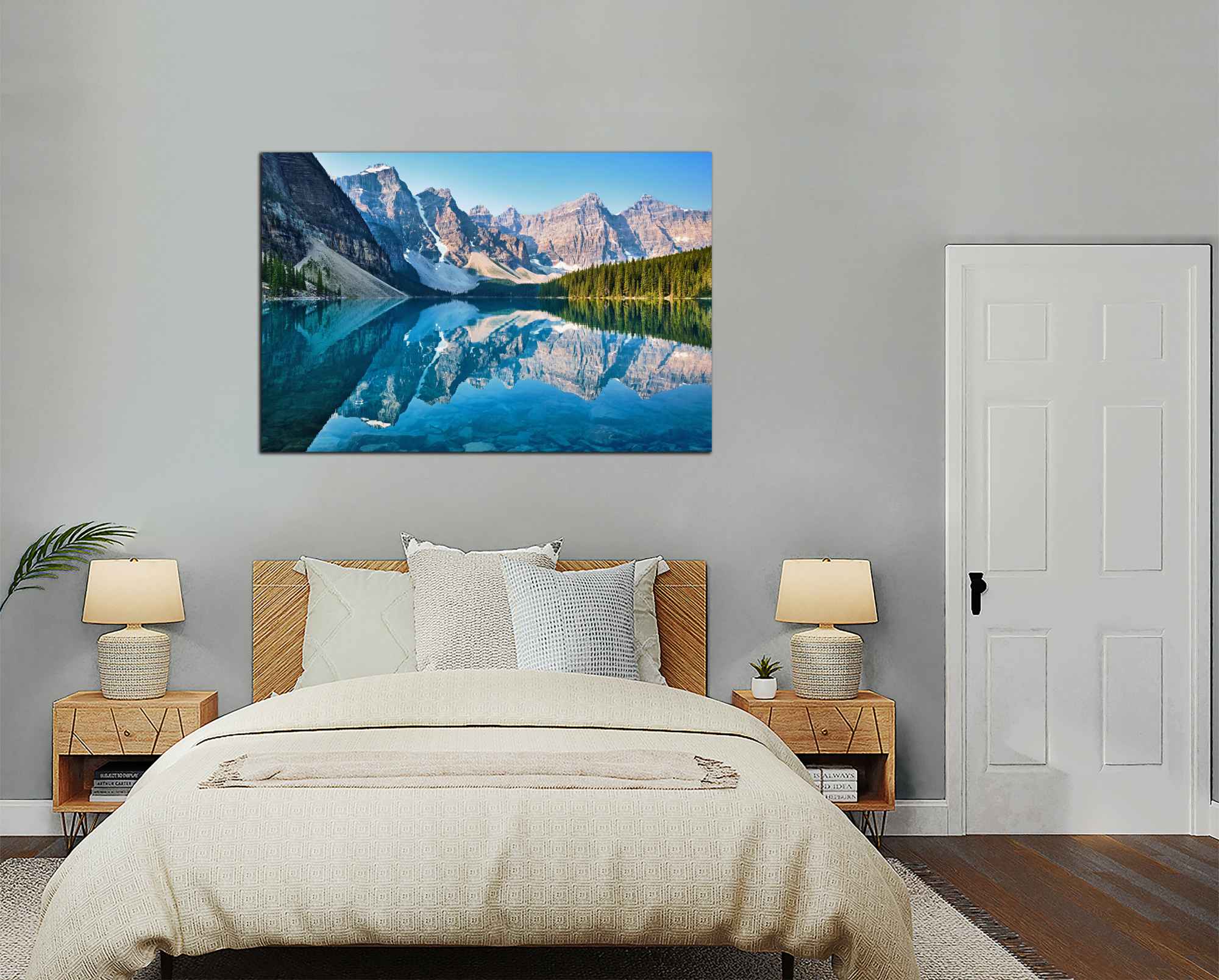 Obdĺžnikový obraz Hory a jezero