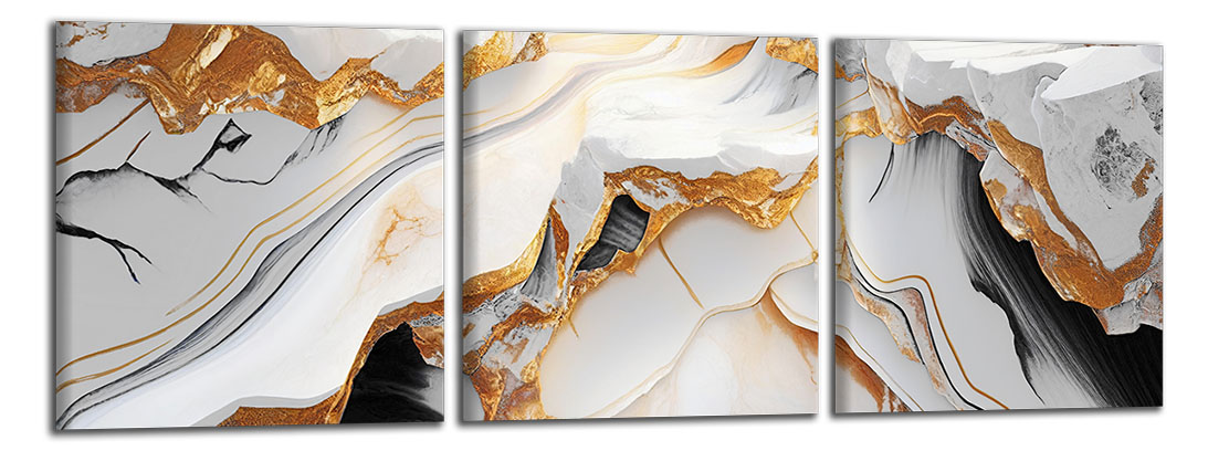 Panoramatický obraz Mramor a zlato