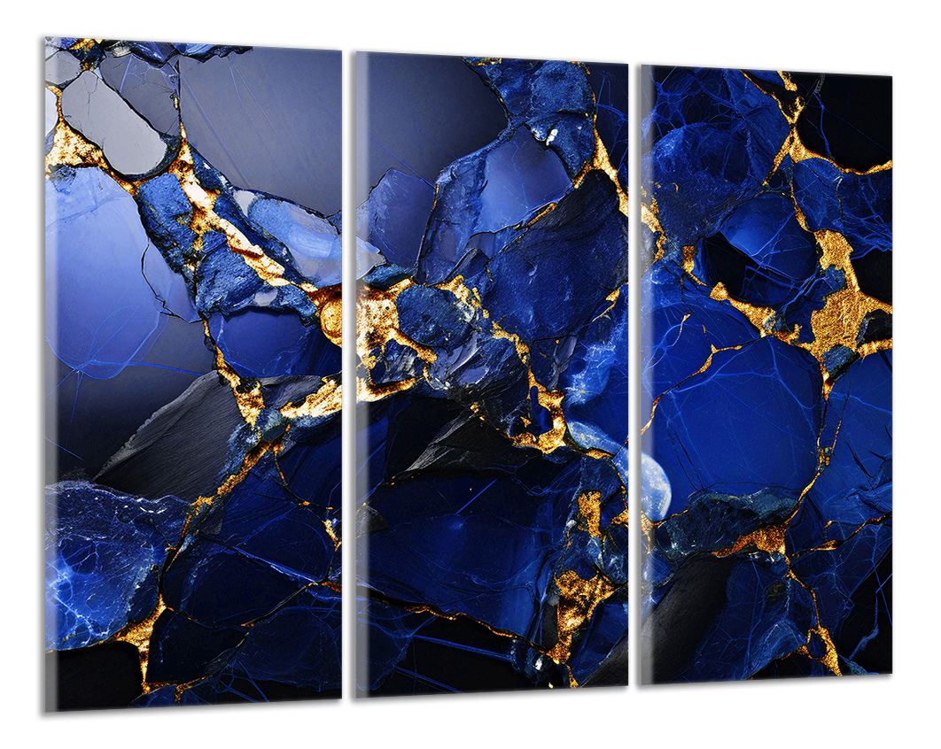 Obdĺžnikový obraz Modrá mramorová abstrakcia