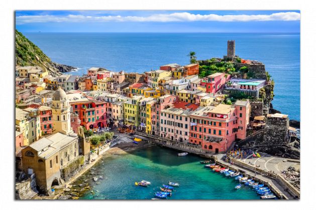 Obdĺžnikový obraz Talianske mestečko