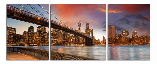 Panoramatický obraz New York v noci