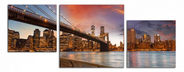 Panoramatický obraz New York v noci