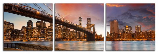 Panoramatický obraz New York v noci