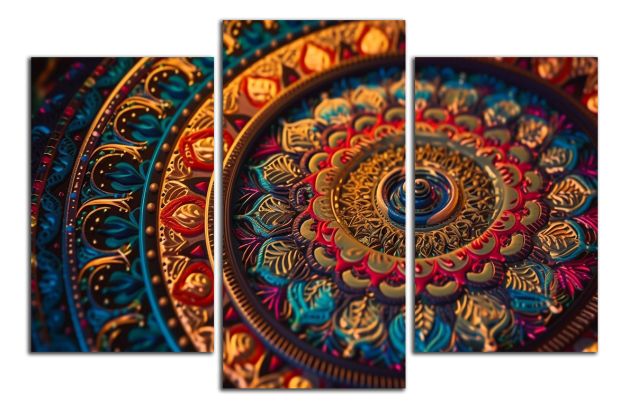 Obdĺžnikový obraz Farebná mandala