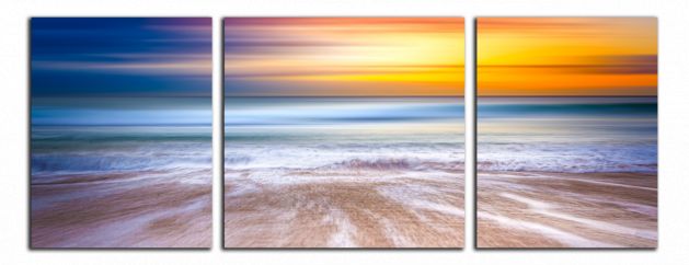 Panoramatický obraz Pláž a západ slnka