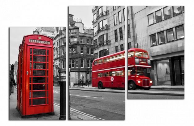 Obdĺžnikový obraz Autobus v Londýne