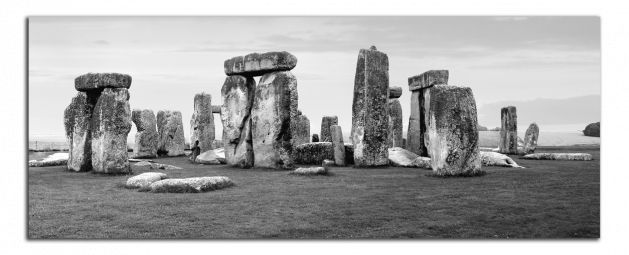 Panoramatický obraz Čiernobiely obraz Stonehenge