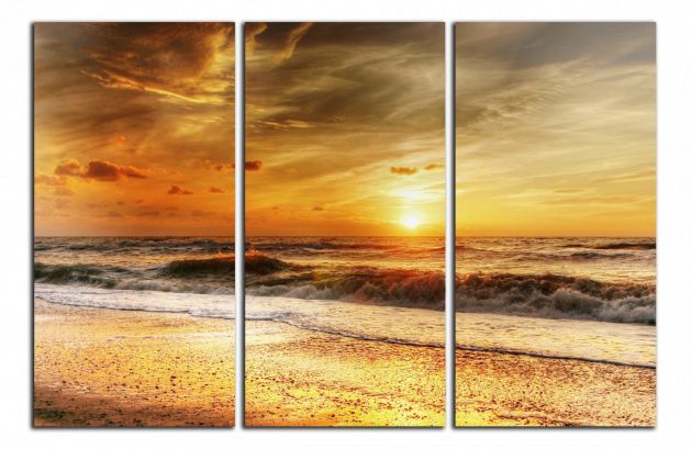 Obdĺžnikový obraz Západ slnka na pláži