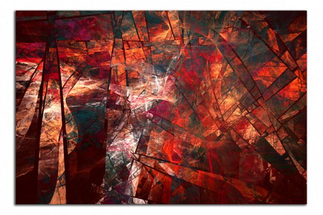 Obdĺžnikový obraz Červená abstrakcia