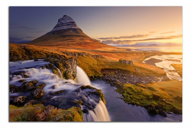 Obdĺžnikový obraz Vodopád na Islande