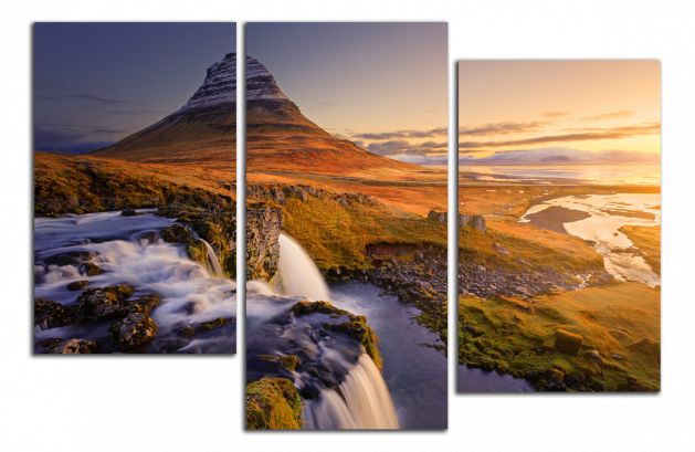 Obdĺžnikový obraz Vodopád na Islande