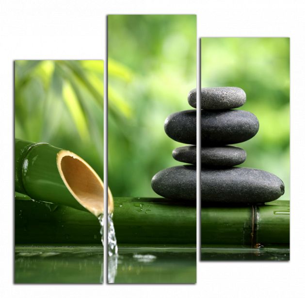 Štvorcový obraz Zen kamene a voda