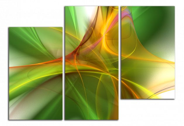 Obdĺžnikový obraz Zelená abstrakcia